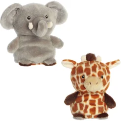 Aurora® - Eco Nation - Reversible Eco Pairs - 6.5" Elephant And Giraffe