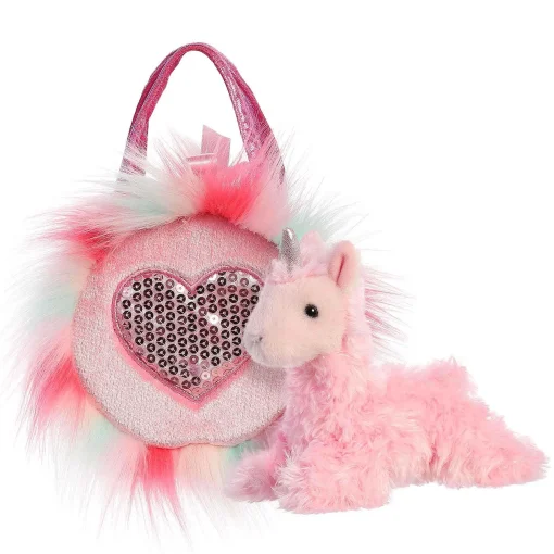 Aurora® - Fancy Pals - 5.5" Sparkle Heart Pink Llamacorn