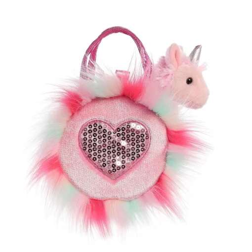 Aurora® - Fancy Pals - 5.5" Sparkle Heart Pink Llamacorn