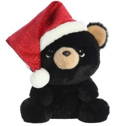 Aurora® - Holiday - Oversized Santa Hats - 11" Button Black Bear