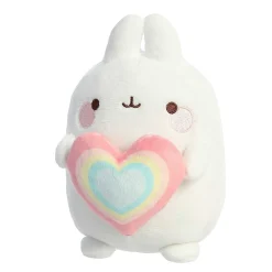Aurora® - Molang - 6" Rainbow Heart Molang
