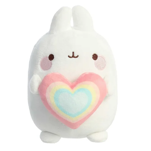 Aurora® - Molang - 6" Rainbow Heart Molang