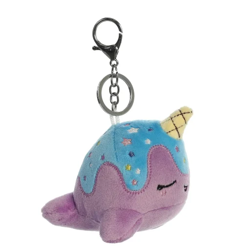 Aurora® - Tasty Peach® - 4" Blue Moon Nomwhal Keychain