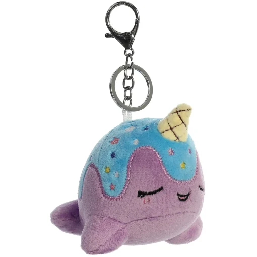Aurora® - Tasty Peach® - 4" Blue Moon Nomwhal Keychain
