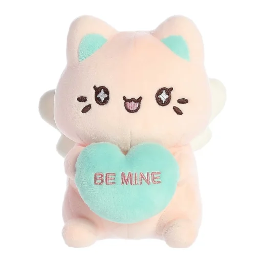 Aurora® - Tasty Peach® - 7" Candy Heart Sitting Meowchi - Pink