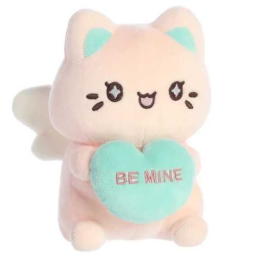 Aurora® - Tasty Peach® - 7" Candy Heart Sitting Meowchi - Pink