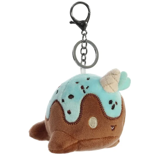 Aurora® - Tasty Peach® - 4" Mint Chocolate Nomwhal Keychain