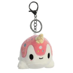 Aurora® - Tasty Peach® - 4" Vanilla-Berry Nomwhal Keychain